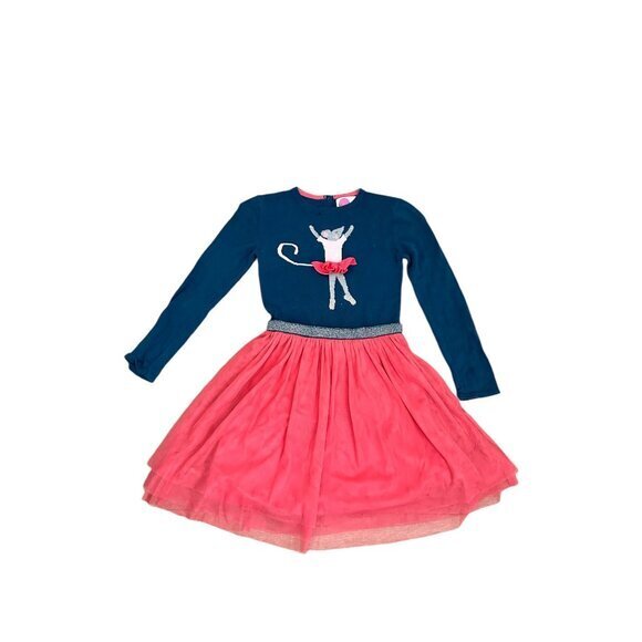 Mini Boden Girls Mouse Ballet Pullover Dress - Picture 1 of 9